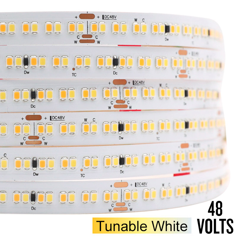 48V Extra Long 40m 130ft Adjustable Color Temperature LED Strip